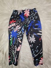 Adidas Girls Leggings Size 6 Palm Trees Colorful print Stretch