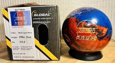 900 Global Zen Mode Overseas Bowling Ball NIB 1st Quality 15lbs