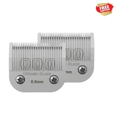 2 Packs 000 Detachable Replacement Ceramic Blades,Compatible with Andis/oster...