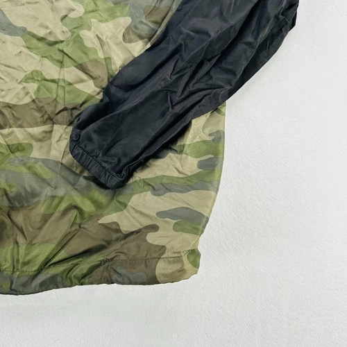 NASA Jacket Mens Large Black Camo Full Zip Hooded Windbreaker Mesh EXP54LWZC image 17