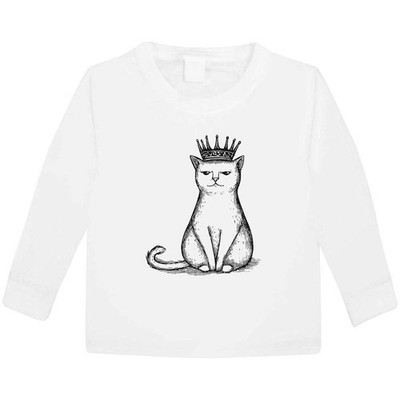 ''Prinzessin Katze'' Kinder / Kinder Langarm Baumwolle T-Shirts (KL053072)