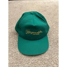 KC Fitzgeralds Las Vegas Hat Mens OSFA Green Excellent Vintage Snapback Casino