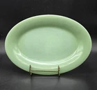 ANCHOR HOCKING FIRE KING JADEITE RESTAURANT WARE 11 1/2 IN. OVAL PLATTER MARKED