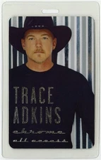 Trace Adkins 2001 Chrome concert tour All Access Laminated Backstage Pass