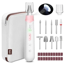 Electric Nail File Drill, Cordless 2000 Mah Rechargeable Nail Filer Electric, Po