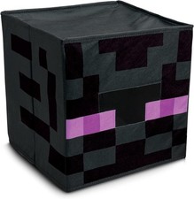 Enderman Block Head Mask Minecraft Fancy Dress Up Halloween Costume Accessory