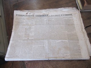 29 Independent Chronicle & Boston Patriot Newspaper 1825