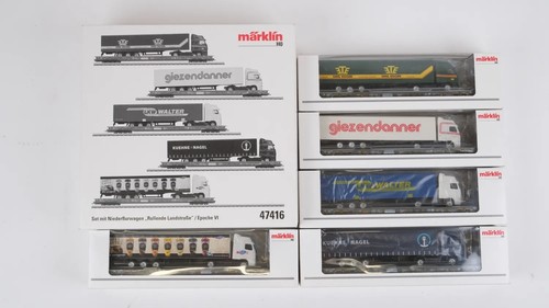 Märklin H0 47416 Juego de vagones de piso bajo Saadkms "Carretera rodante" | Condition: Gebraucht
