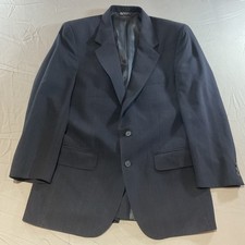 Christian Dior Mens Blazer Sport Coat Size 40 Navy Blue 2 Button Wool Jacket