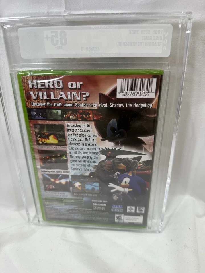 Shadow the Hedgehog (Microsoft Xbox, 2005) Graded VGA 85+ GOLD like WATA CGC - Image 2 of 2