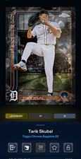 Topps Bunt Tarik Skubal Sapphire 25 Black Image Variation Legendary /10 *Digital