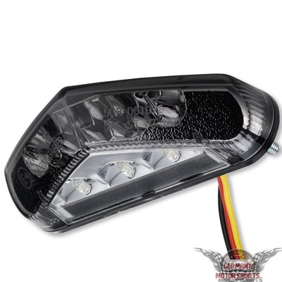 LED Rücklicht Rückleuchte Heckleuchte schwarz getönt Motorrad Quad ATV e-geprüft