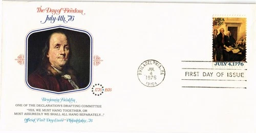 Dr Jim Stamps FDC 13c Roger Sherman Scott 1693 Philadelphia '76 Monarch Size
