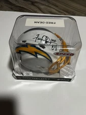 Fred Dean Signed Speed Mini Helmet Chargers HOF 08 TriStar COA Autographed