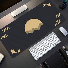 40 90cm 1pc Large Japanese Ukiyo-e Koi Fish Gaming Mouse Pad - Non-Slip Washable