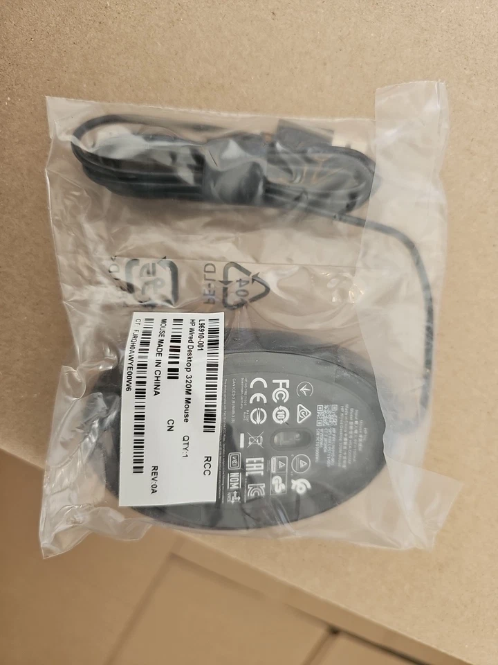 HP Wired Desktop 320M Mouse Halley USB Mouse DIB L96910-001 - Image 2 of 3