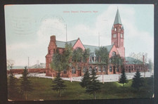 Union Depot Cheyenne WY Posted DB Postcard