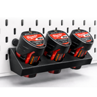3 Slot Milwaukee M12 Battery Holder Mount for IKEA SKÅDIS Pegboard Organizer