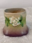 RARE Roseville Gardenia Tan Square Vase #656-3 3.75" Tall 4.25" Wide USA - GUC