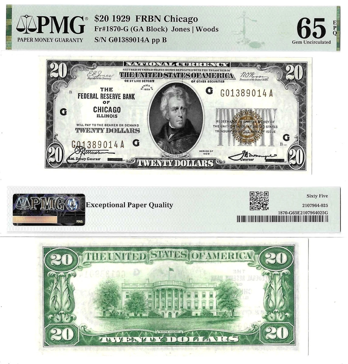 Uncirculated $20 US Federal Reserve Small Notes for sale | eBay
