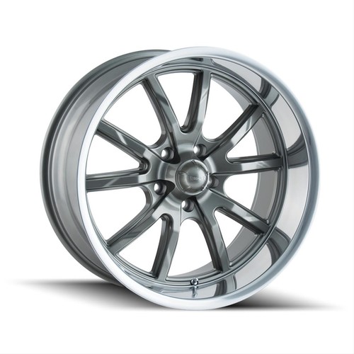 Ridler 650-7865G Wheel, RIDLER 650 GREY/POLISHED LIP 17X8 5-114.3 0mm 83.82mm