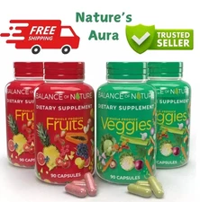 2 Pack, 180 Fruits and 180 Veggies Whole Food Supplement with Superfood Sealed