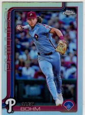 2025 Topps Chrome Baseball Alec Bohm No. 57 Philadelphia Phillies