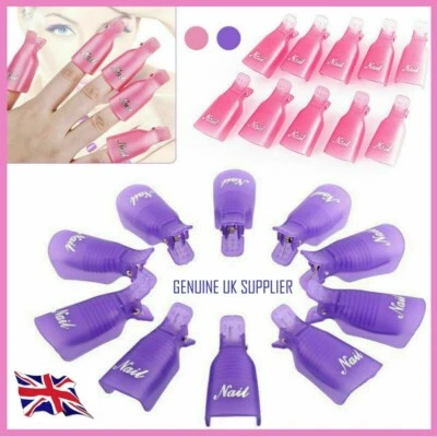NAIL ART CLIP UV GEL POLISH REMOVER SOAK OFF WRAP GELISH CLIP CAPS & NAIL TIPS✔