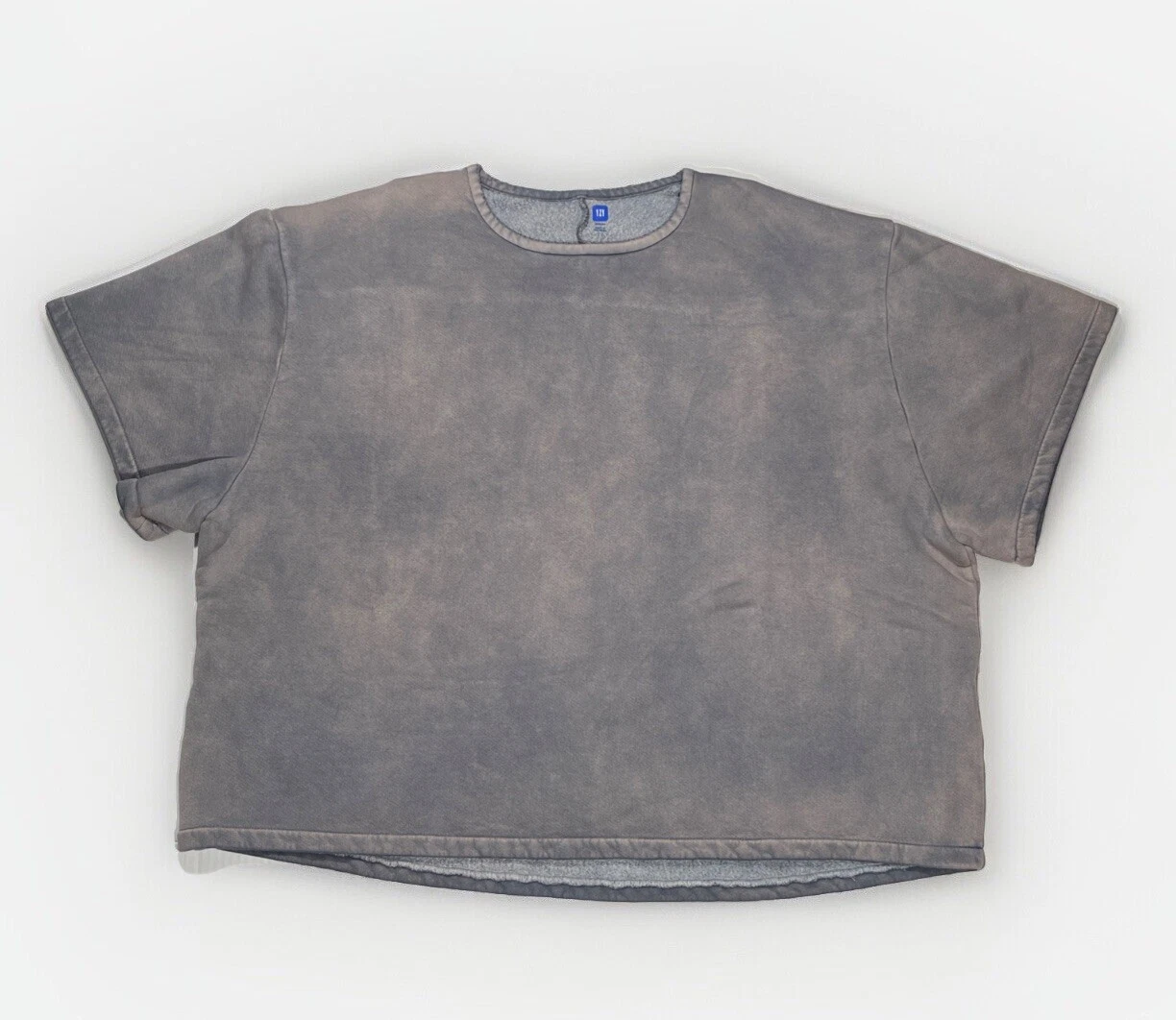 T shirt YZY Yeezy Gap Balenciaga in pile con schiena a giogo grigia taglia MEDIA