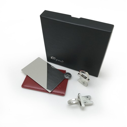 MIROIR INOX AVEC JEUX PORTE CLÉS - Photo 3/8