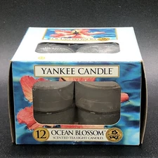 Yankee Candle Ocean Blossom 12 Scented Tea Light Candles In Box RARE Retired
