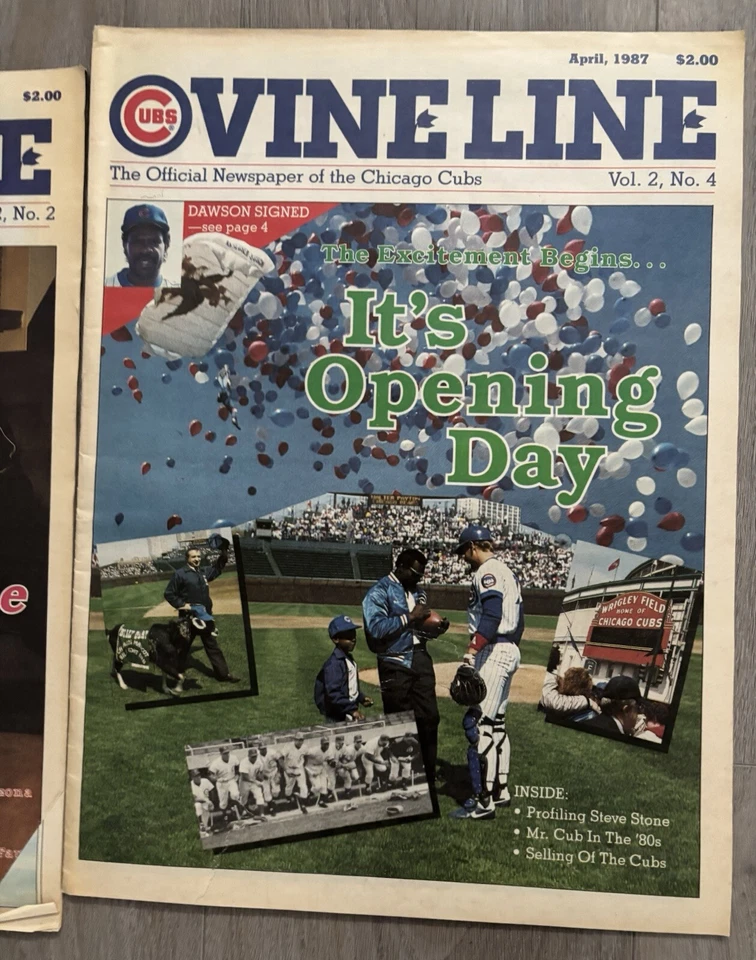 Chicago Cubs Vintage 1987 VINELINE magazine lot - Image 4 of 4