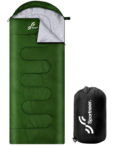 Sac De Couchage AZITREK - 0°C - 4 Saisons - Imperméable - Forme Cacahuète - Grand Format