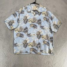Tommy Bahama Camp Shirt Mens XL Hawaiian 100 Silk Tropical Cruise Resort Beach
