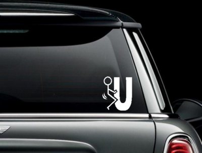 Custom F*#k You Screw You Funny Car Graphics Window Sticker Decal US Seller