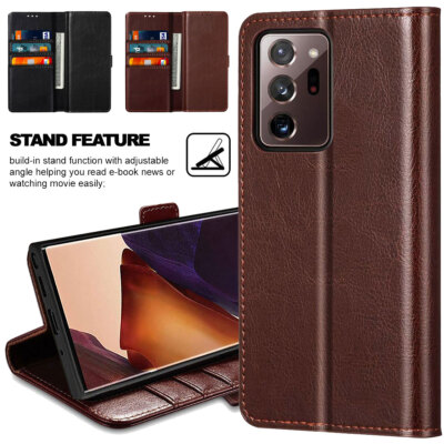 For Samsung Galaxy Note 20/20 Ultra 5G Case Leather Card Wallet Protective Cover