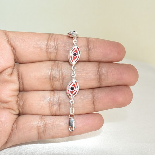 Red Evil Eye Bracelet, Eye Protection Bracelet, Ojo Pulsera, Gift For her-7.5" - Picture 8 of 10