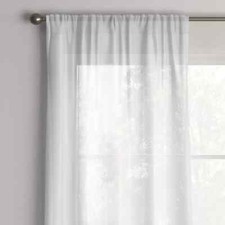    1 pc Sheer Crinkle Window Curtain Panel White - Room Essentials 40"W x 63"L