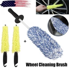3× Car Detailing Cleaning Brush Tire Rim Washing Scrub Wheel Cleaner Tool Kit US