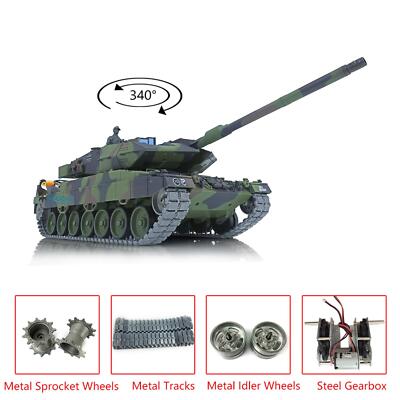 On Sale Henglong 1/16 7.0 Upgraded Metal German Leopard2A6 RC RTR Tank 3889 