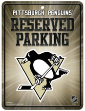 PITTSBURGH PENGUINS NHL HOCKEY SPORTS RESERVED PARKING METAL SIGN