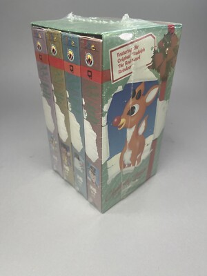 Vintage Christmas Classics 4 VHS Box Set 1990 Rudolph Frosty Santa Drummer Boy