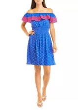 Lilly Pulitzer Kalama Off The Shoulder Lilly Squared Dress Size Large NWT $158