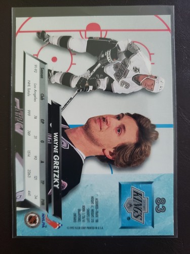 1992-93 Wayne Gretzky Fleer Ultra Los Angeles Kings - Picture 2 of 2