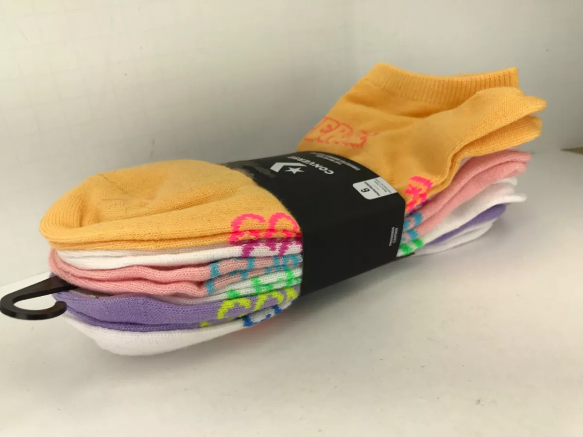 Women s CONVERSE BRIGHT COLORS Summer weight no show socks 6