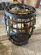 Metal Rustic Wine Barrel Cage Cork Holder Collector Home Decor gift fan new