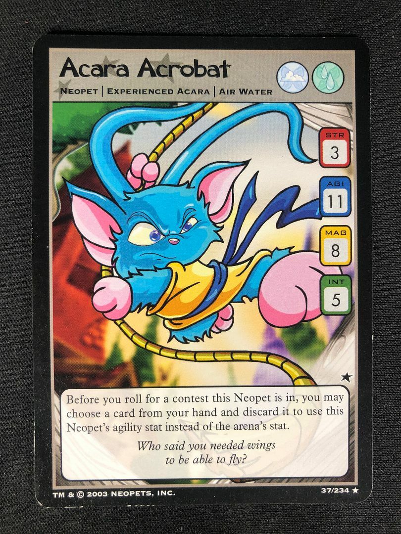 Neopets TCG Acara Acrobat 37/234 Base Set Neopet Non Holo Rare | eBay
