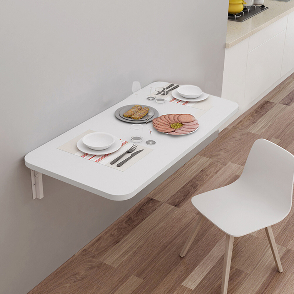Wall Mounted Folding Table Floating Drop-leaf Dining Table Study Computer Desk