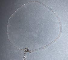 ~Beautiful Dainty Natural Sparkly Aquamarine Gemstone Anklet~