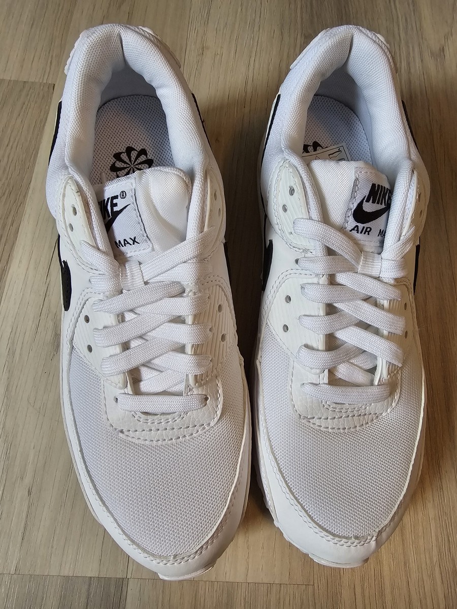 EU 40,5 UK 6,5 Nike Air Max 90 Sneaker Turnschuhe White Black Weiß